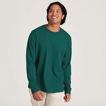 Allbirds Allgood Baumwoll Long Sleeve T-shirts Herren Türkis | CH4764IS