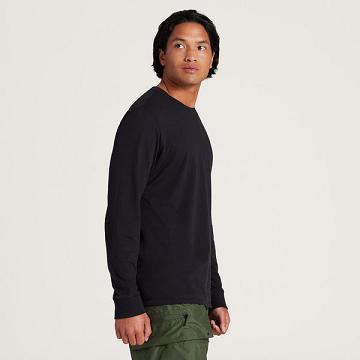 Allbirds Allgood Baumwoll Long Sleeve T-shirts Herren Schwarz | CH4768RW