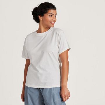 Allbirds Allgood Baumwoll T-shirts Damen Weiß | CH4310SO