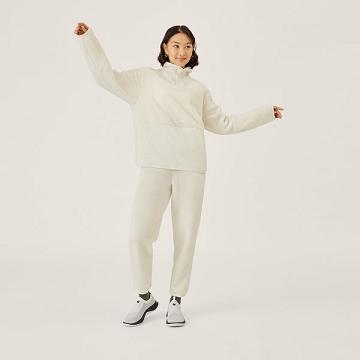 Allbirds Fluff Fleece Hose Damen Weiß | CH4290FM