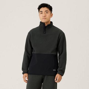 Allbirds Fluff Fleece Pullover Hoodie Herren Schwarz | CH4725DN