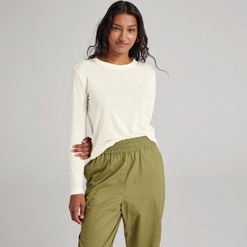 Allbirds Long Sleeve Sea T-shirts Damen Weiß | CH4324TV