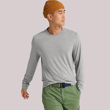 Allbirds Long Sleeve Sea T-shirts Herren Grau | CH4772MA