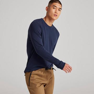Allbirds Long Sleeve Sea T-shirts Herren Navy | CH4773NB
