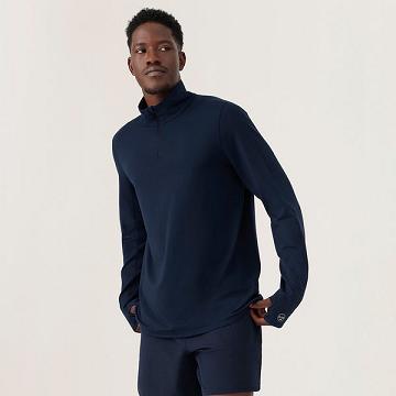 Allbirds Performance Quarter Zip Hoodie Herren Navy | CH4727AP