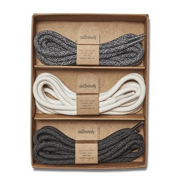 Allbirds Runner Kit Schnürsenkel Herren Grau Weiß Schwarz | CH4668MA