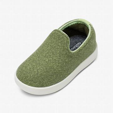 Allbirds Smallbirds Wolle Loungers Slip On Schuhe Kinder Olivgrün | CH4180LH