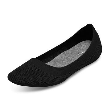 Allbirds Tree Breezers Flache Schuhe Damen Schwarz | CH4378EX