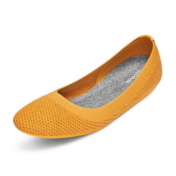 Allbirds Tree Breezers Flache Schuhe Damen Gelb | CH4388LH