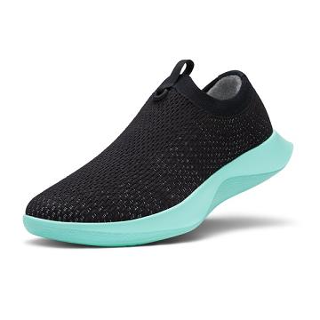 Allbirds Tree Dasher Relay Slip On Schuhe Herren Schwarz Mintfarben | CH4936AP