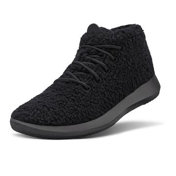 Allbirds Wolle Runner-up Fluffs High Damen Schwarz | CH4407QZ